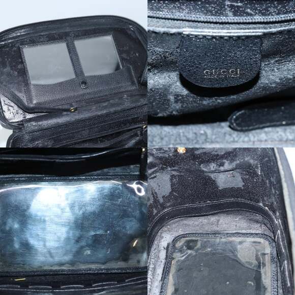 GUCCI Bamboo Vanity Hand Bag Leather Black 013 2122 013 2122 - Picture 11 of 13